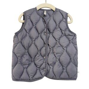 RYLEE & CRU Quilted Down Puffer Vest Boys 4-5 Gray Lightweight Warm Layer Boy